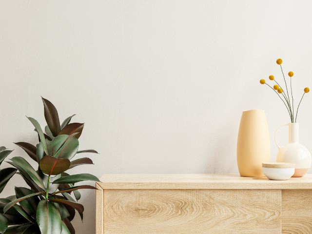 Hypotheek meenemen planten op een tafeltje